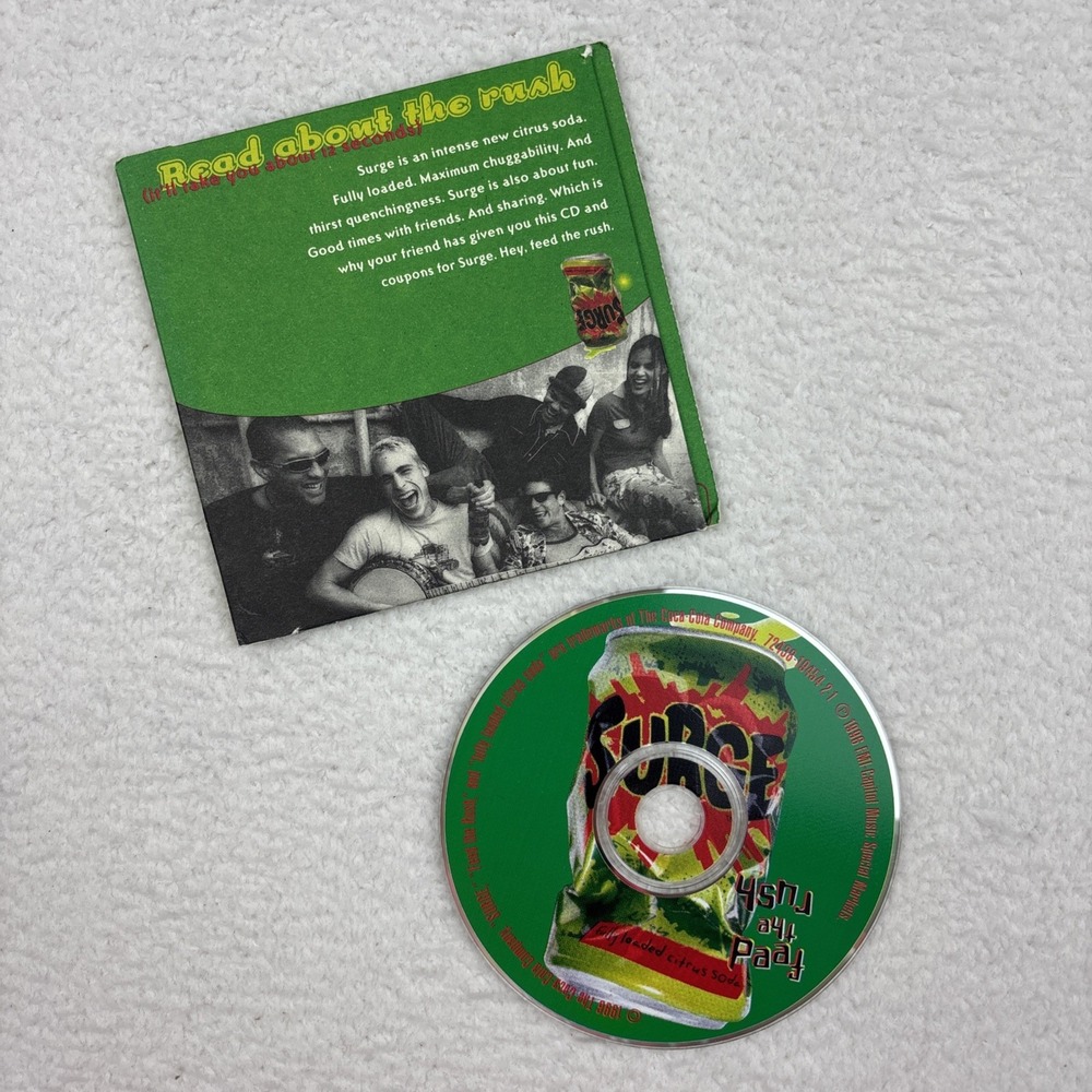 SURGE 1996 Feed The Rush Promo CD Compilation 90s Alternative Rock Pop Artists